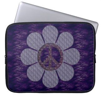 Funda Para Portátil Flor modelada de la paz