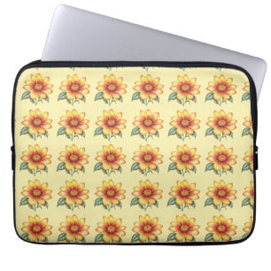 Funda Para Portátil Flor naranja