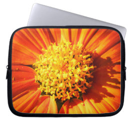 Funda para portátil Flor Naranja Radiante Arte Bot