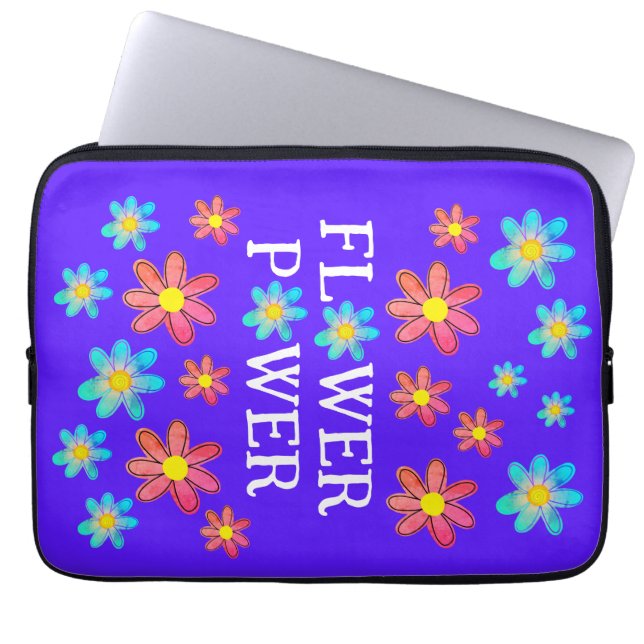 Funda Para Portátil Flor Poder Purple (Frente)
