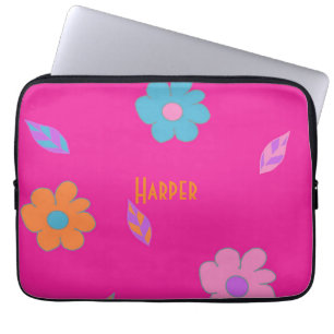 Funda Para Portátil Flor retro suave