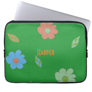 Funda Para Portátil Flor retro suave