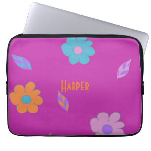Funda Para Portátil Flor retro suave
