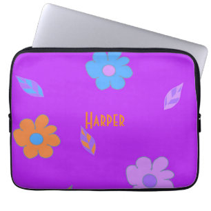 Funda Para Portátil Flor retro suave