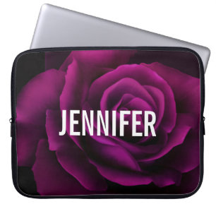 Funda Para Portátil Flor rosa gótica morada-roja