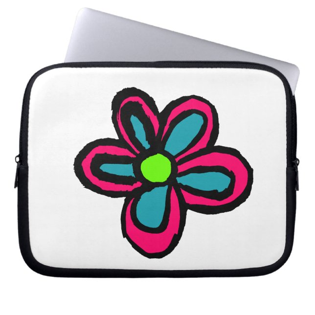 Funda Para Portátil Flor Rosa Lindo (Frente)