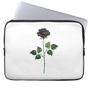 Funda Para Portátil Flor rosa negra