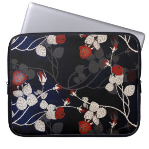 Funda Para Portátil Flor rosa roja elegante