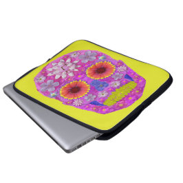 Funda Para Portátil Flor Skull 2