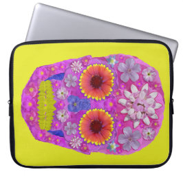 Funda Para Portátil Flor Skull 2