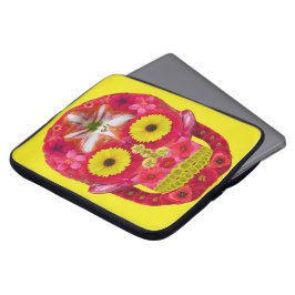 Funda Para Portátil Flor Skull 6