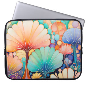 Funda Para Portátil Flora 6 Funda de portátil Floral Pastel