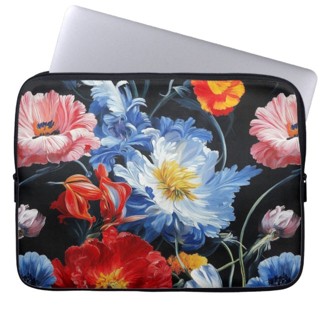 Funda Para Portátil Flora cromática Nocturne (Frente)