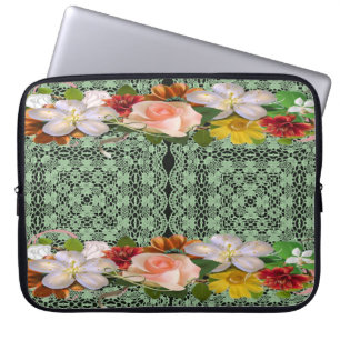 Funda Para Portátil Flora de manga para portátiles