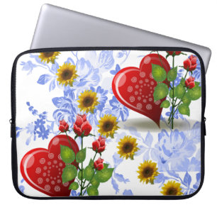 Funda Para Portátil Flora de manga para portátiles