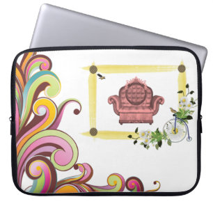 Funda Para Portátil Flora de manga para portátiles