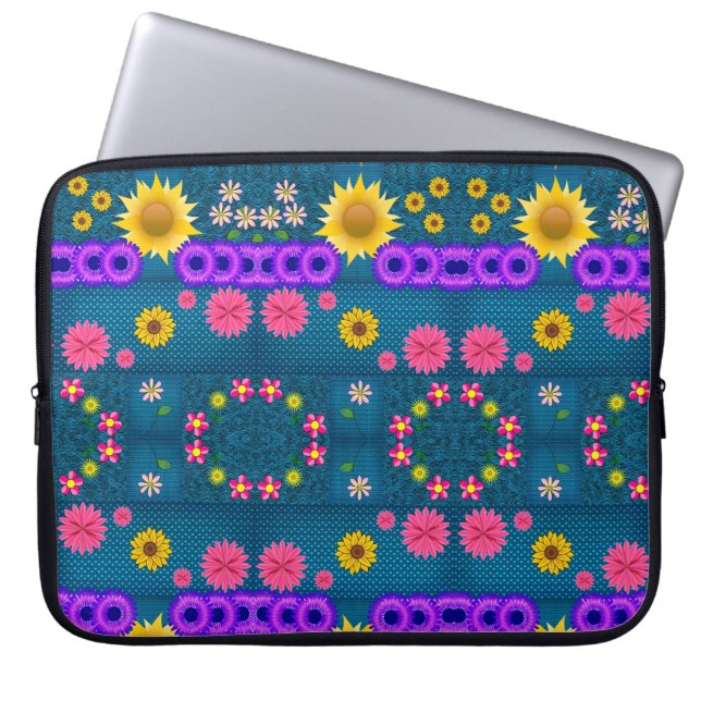 Funda Para Portátil Flora de manga para portátiles (Frente)