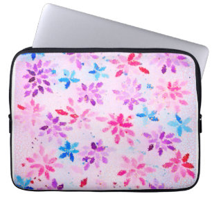 Funda Para Portátil Flora de mosaico vibrante Artístico elegante