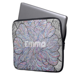 Funda Para Portátil Floral abstracto dibujado a mano