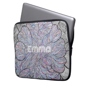 Funda Para Portátil Floral abstracto dibujado a mano