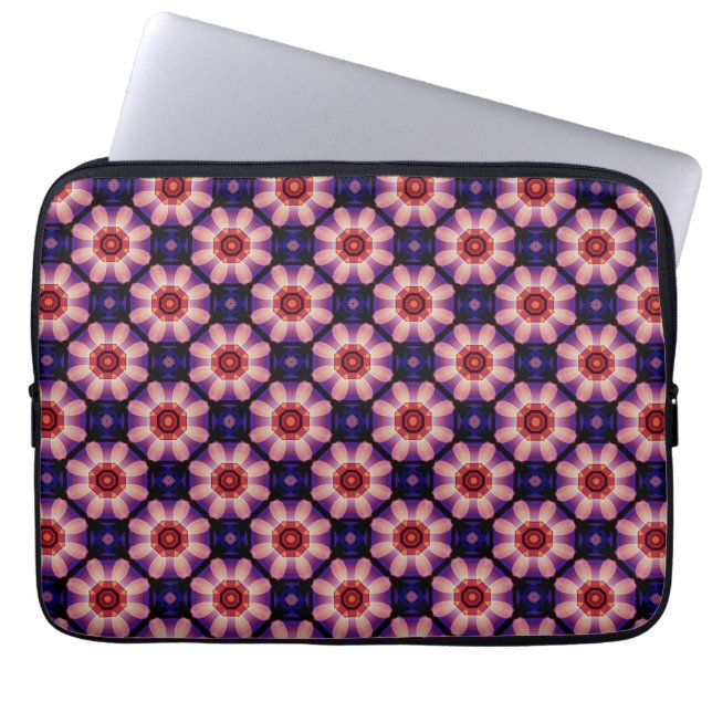 Funda Para Portátil Floral Abstracto Geométrico (Frente)