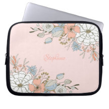 Floral azul rosa Rubor personalizada