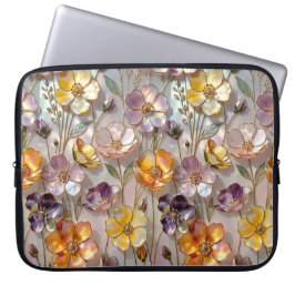 Funda para portátil floral cálida Botánica