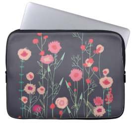 Funda Para Portátil Floral Dark Pattern
