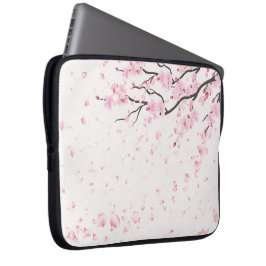 Funda para portátil floral de flor de cerezo rosa 