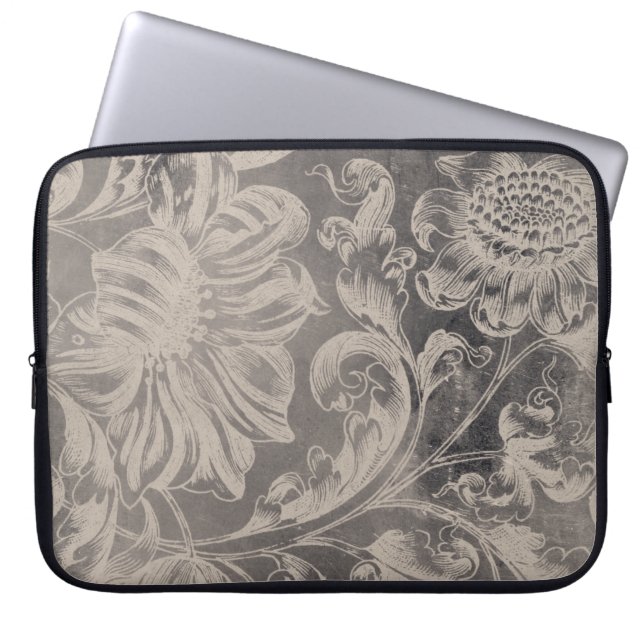 Funda Para Portátil Floral de mayor edad (Frente)