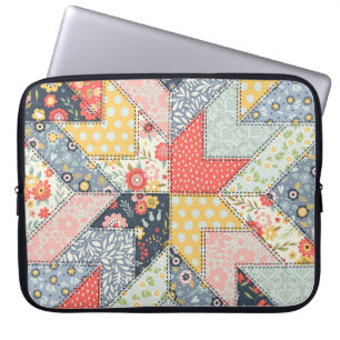 Funda Para Portátil Floral de mosaico: ornamento vintage