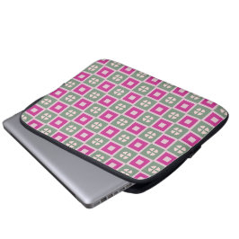 Funda para portátil floral estampada verde y magen