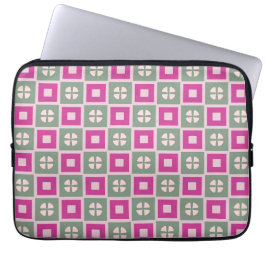 Funda para portátil floral estampada verde y magen