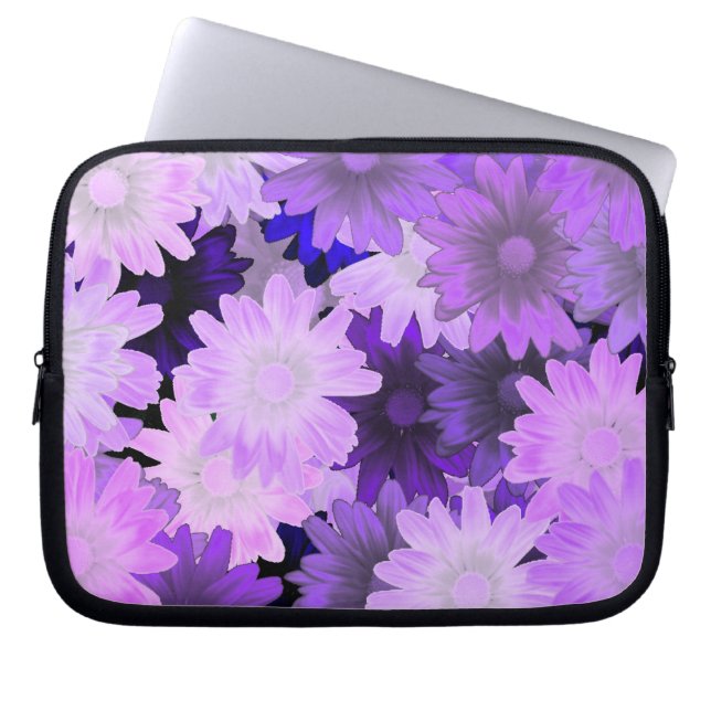 Funda Para Portátil Floral malva (Frente)