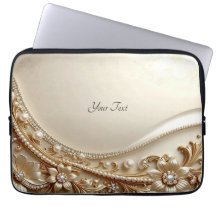 Funda para portátil floral ornamentada elegante de