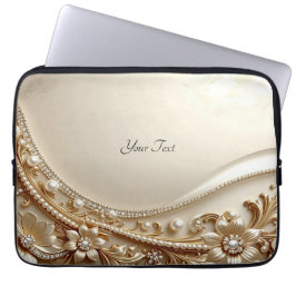 Funda para portátil floral ornamentada elegante de