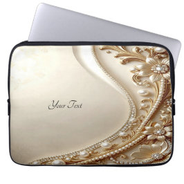 Funda para portátil floral ornamentada elegante en