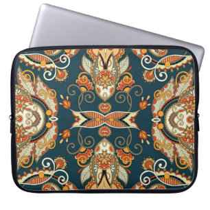 Funda Para Portátil Floral Paisley Bandanna: Ornamento Tradicional