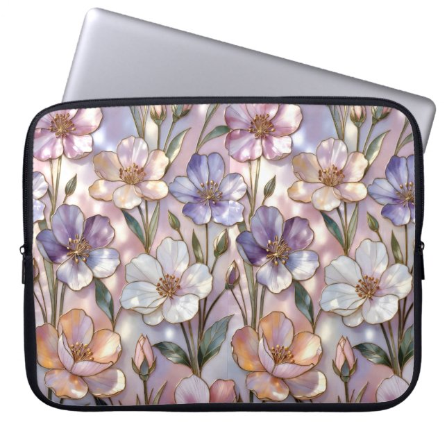 Funda para Portátil Floral Patrón de Flores (Frente)