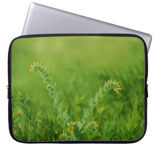 Funda Para Portátil Floral salvaje verde