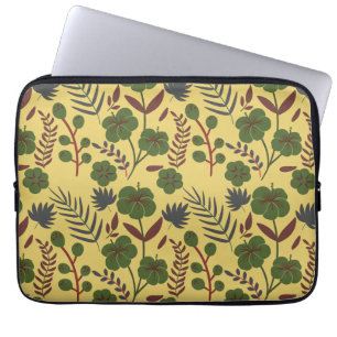 Funda Para Portátil Floral seamless pattern flowers and butterflies