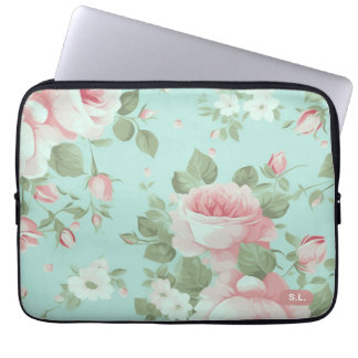 Funda para Portátil Floral Verde Elegante