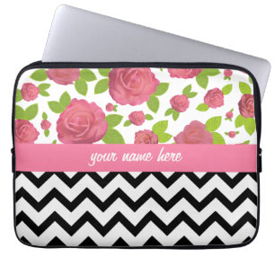 Funda Para Portátil Floral y zigzag mezclados imprime el bolso de la