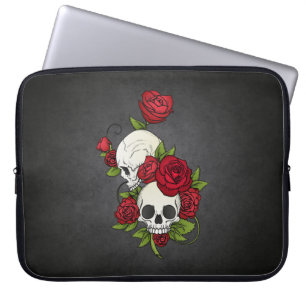 Funda Para Portátil Florales en el Día de los Muertos   Funda Portátil