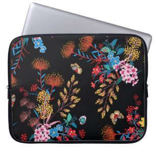 Funda Para Portátil Floreciente estilo mariposas jardín estilo liberta