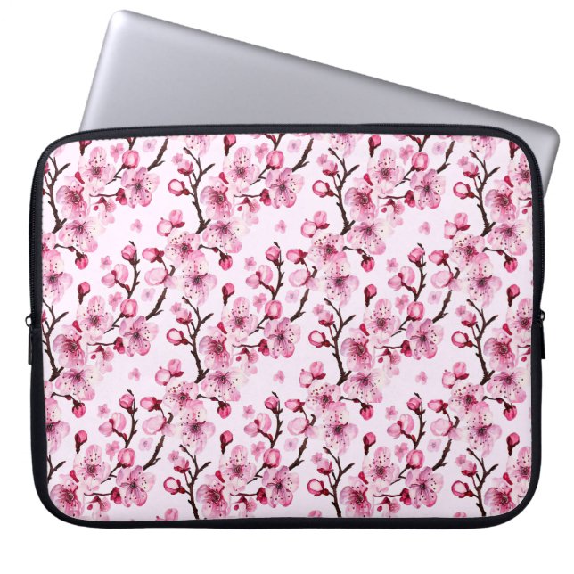 Funda Para Portátil Florecimiento de cerezos en ramas (Frente)