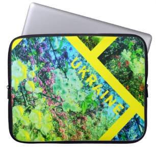 Funda Para Portátil Florecimiento de primavera y colores ucranianos