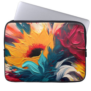 Funda Para Portátil Florecimiento Radiante – Expresión Floral Abstract