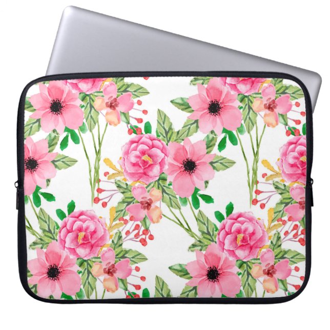 Funda Para Portátil Flores (Frente)