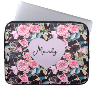 Funda Para Portátil Flores Acuarela Rosa Pintura Floral Niñas